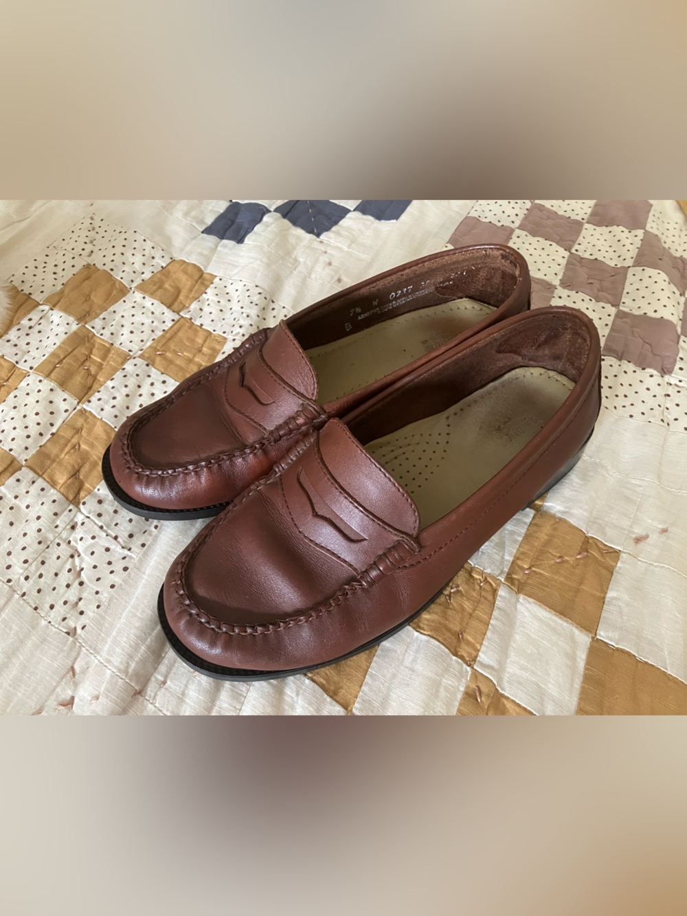 G.H. Bass & Co. Women's Brown Leather Penny Loafers Kathleen